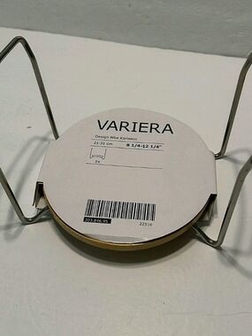 IKEA VARIERA Pot and Lid Rack in Silver